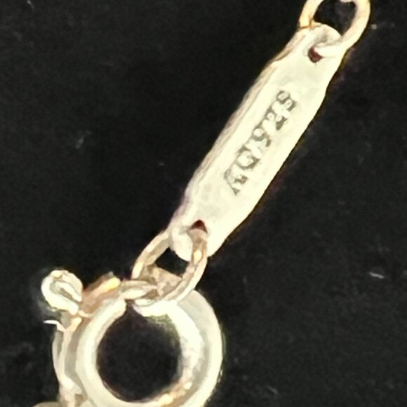 Authentic Tiffany & Co. Sweet Heart Double Hearts Charm Silver Necklace - Picture 7 of 7